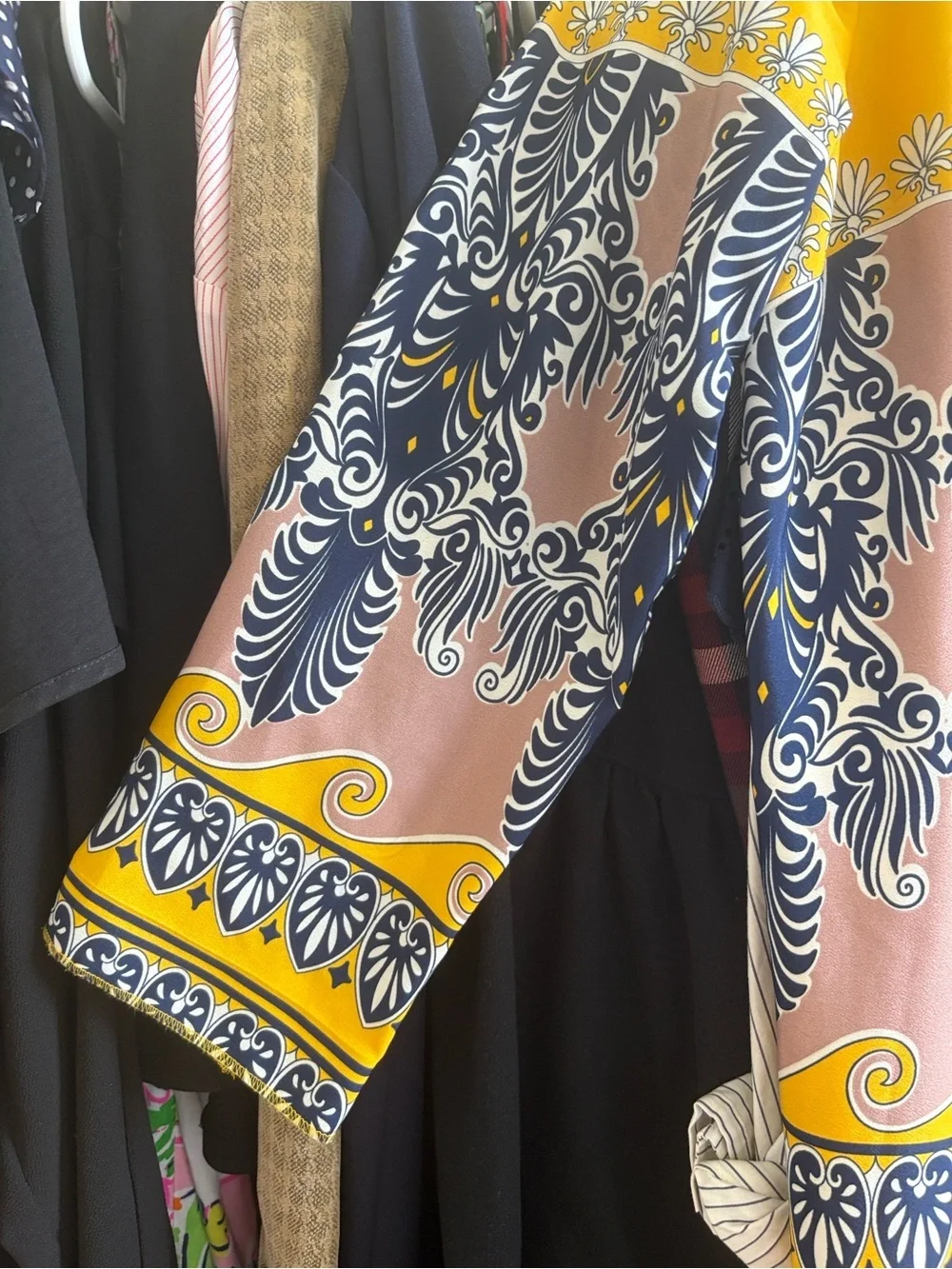 J.Crew Jules Printed Silk Scroll Motif Shift Dress, Size 14
